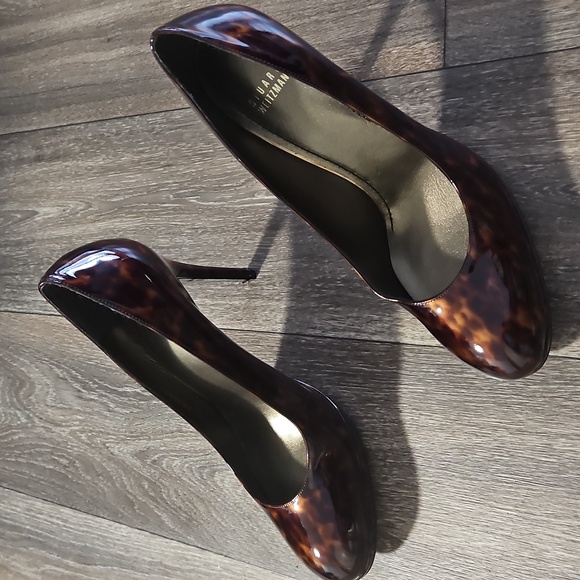 Stuart Weitzman Tortoiseshell High Heels Size 9.5 - Picture 4 of 8